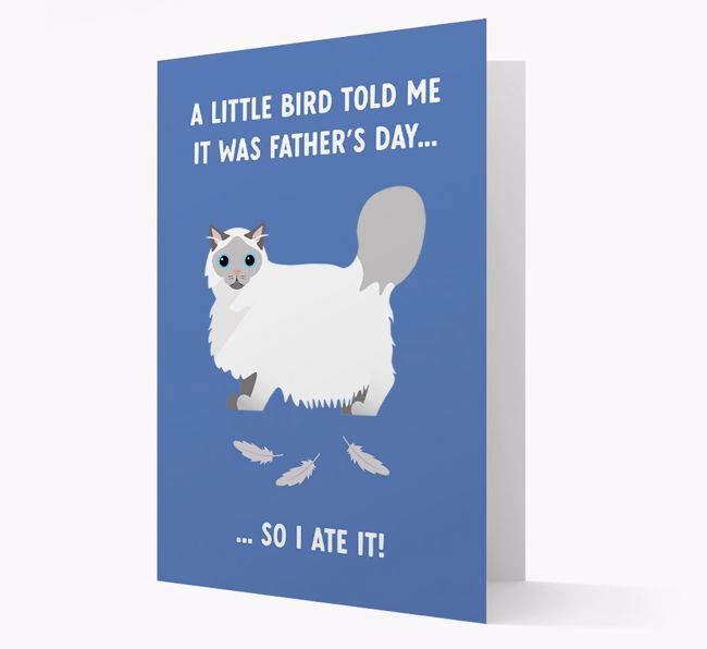 A Little Bird Told Me It Was Father's Day: Personalised {breedCommonName} Card
