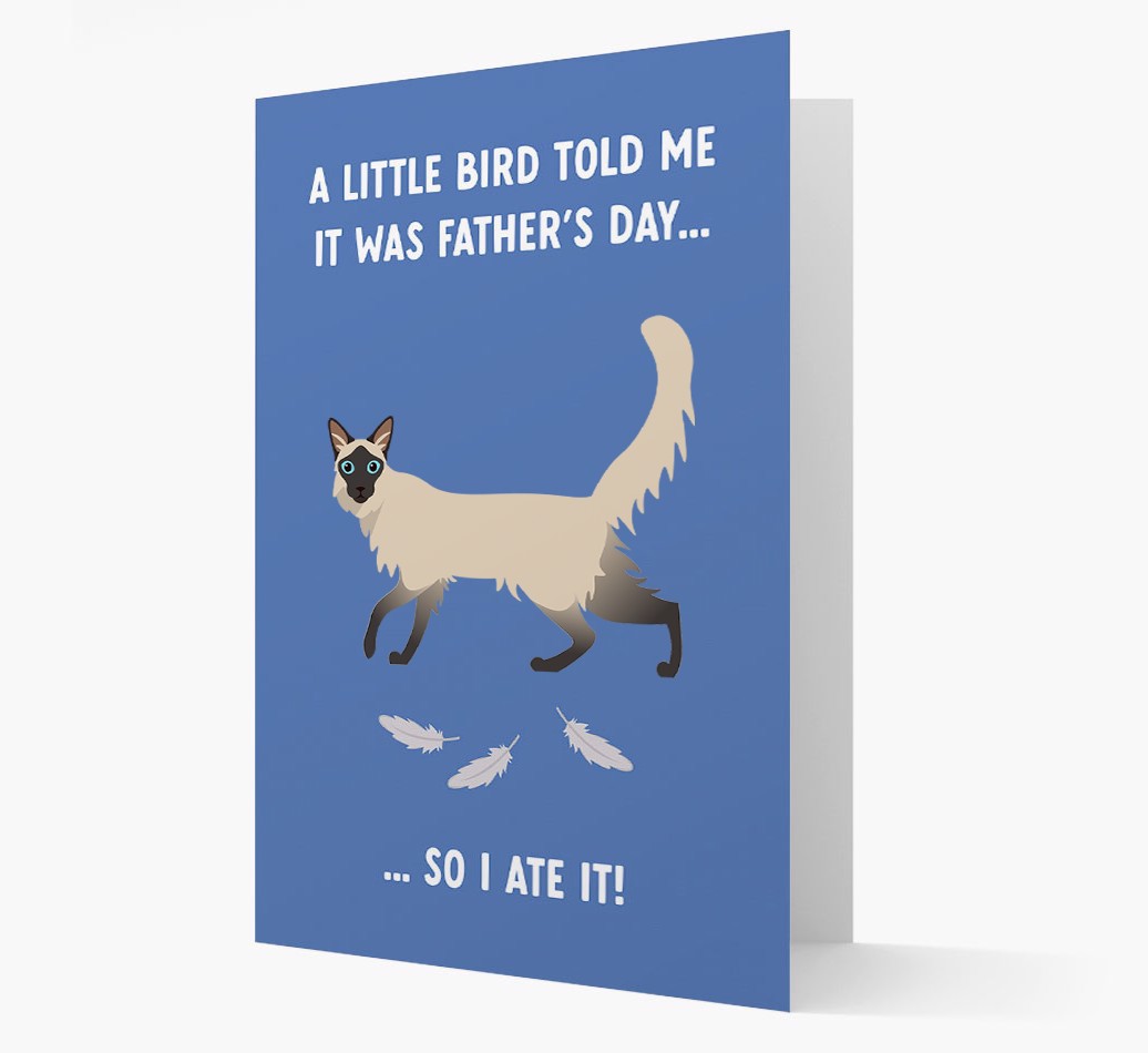 A Little Bird Told Me It Was Father's Day: Personalized {breedFullName} Card