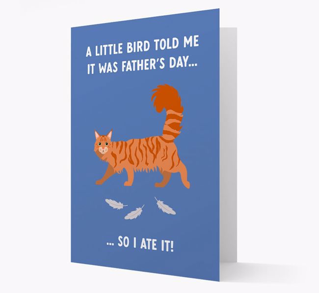 A Little Bird Told Me It Was Father's Day: Personalized {breedCommonName} Card