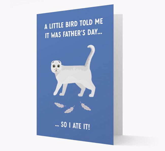 A Little Bird Told Me It Was Father's Day: Personalized {breedCommonName} Card