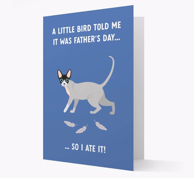 A Little Bird Told Me It Was Father's Day: Personalised {breedCommonName} Card