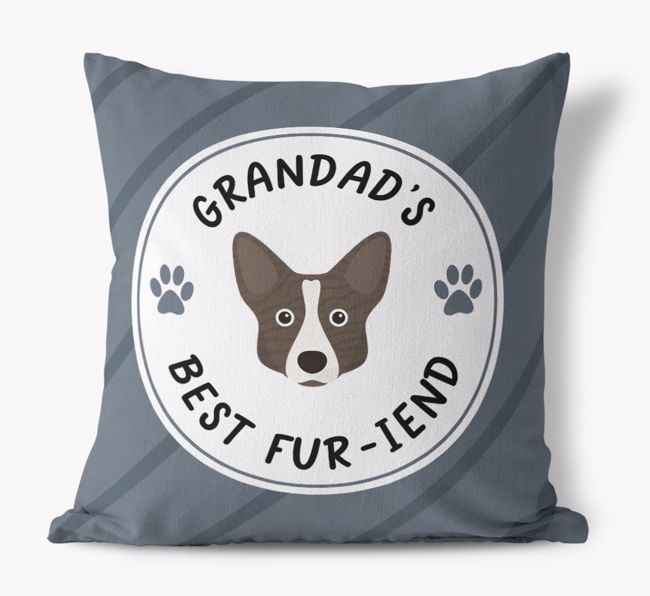 Grandad's Best Fur-iend: Personalised {breedFullName} Cushion