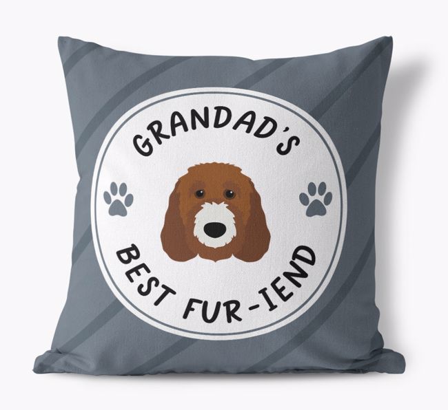 Grandad's Best Fur-iend: Personalised {breedFullName} Cushion