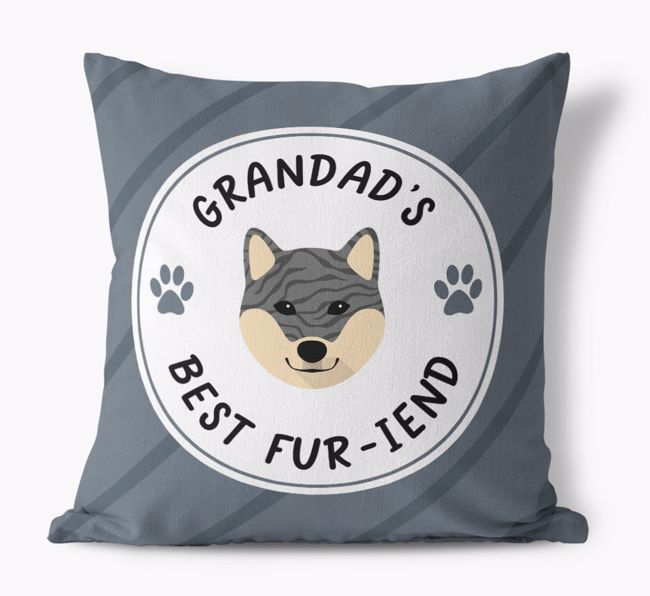 Grandad's Best Fur-iend: Personalised {breedFullName} Cushion