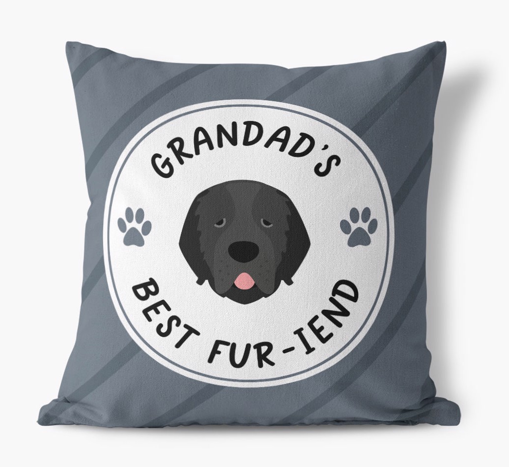 Grandad's Best Fur-iend: Personalised {breedFullName} Cushion