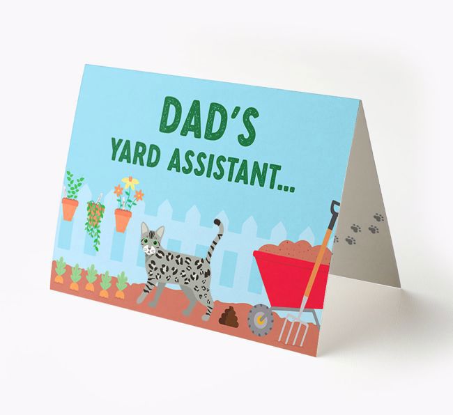 Dad's Yard Assistant: Personalized {breedCommonName} Card