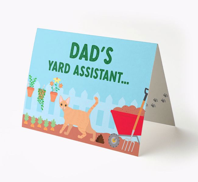 Dad's Yard Assistant: Personalized {breedCommonName} Card