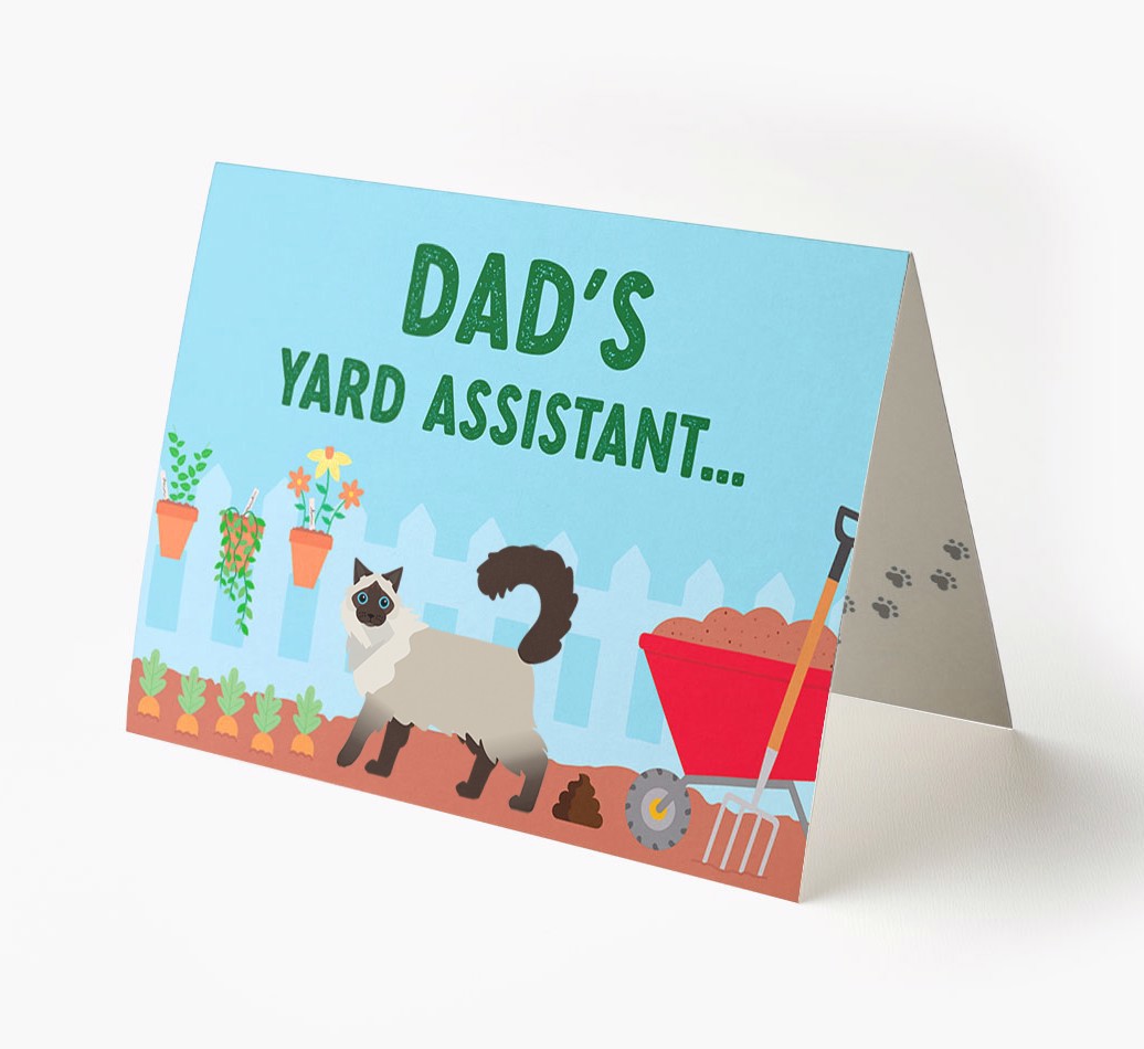 Dad's Yard Assistant: Personalized {breedFullName} Card - View of front