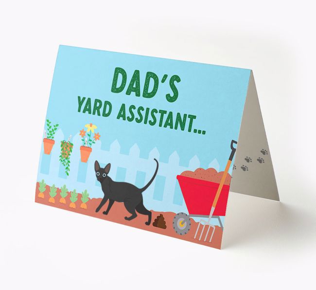 Dad's Yard Assistant: Personalized {breedCommonName} Card