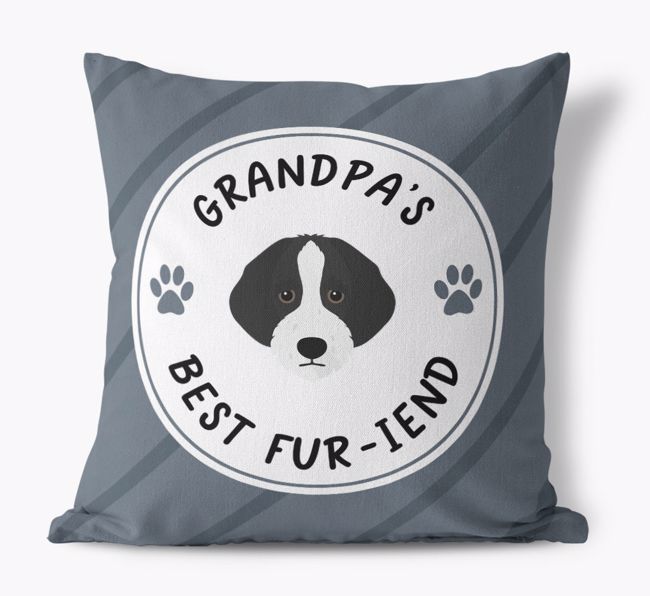 Grandpa's Best Fur-iend: Personalized {breedFullName} Cushion