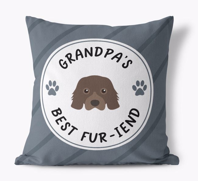 Grandpa's Best Fur-iend: Personalized {breedFullName} Cushion