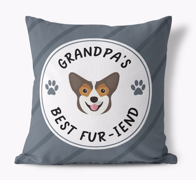 Grandpa's Best Fur-iend: Personalized {breedFullName} Cushion