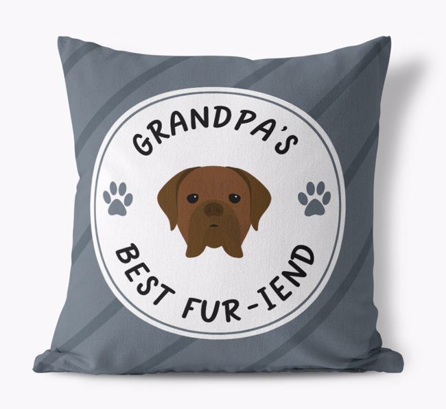 Grandpa's Best Fur-iend: Personalized {breedFullName} Cushion