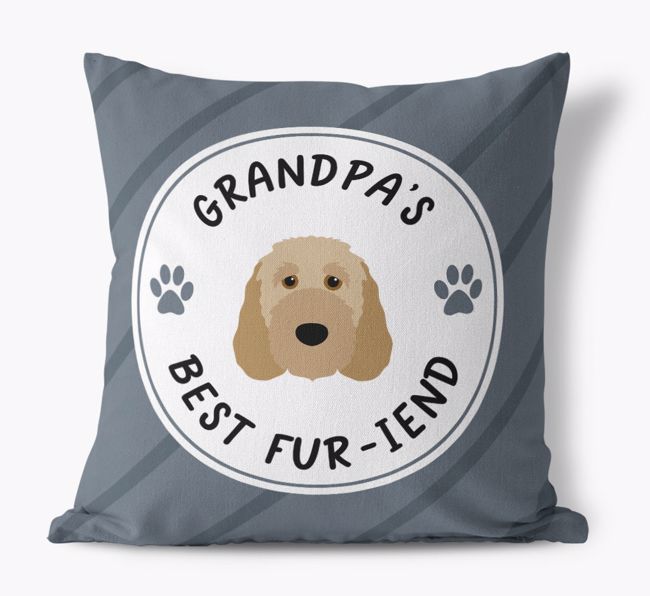 Grandpa's Best Fur-iend: Personalized {breedFullName} Cushion