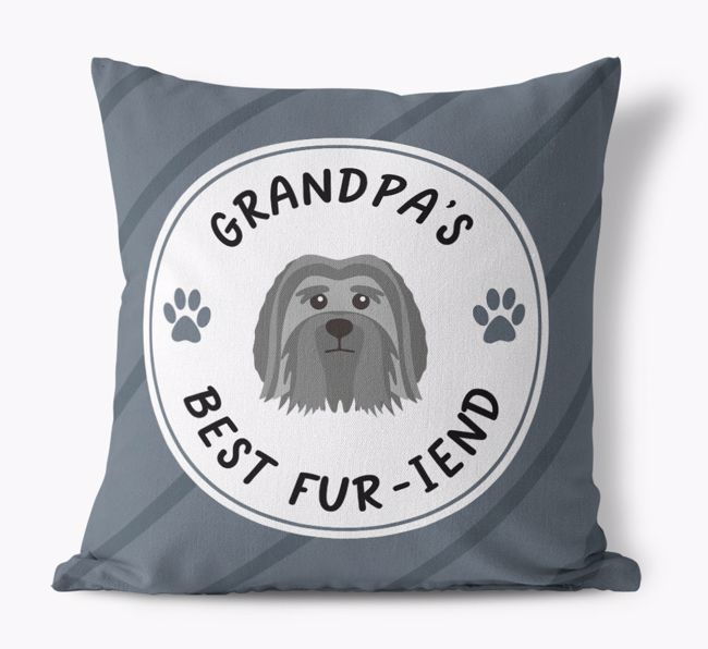 Grandpa's Best Fur-iend: Personalized {breedFullName} Cushion