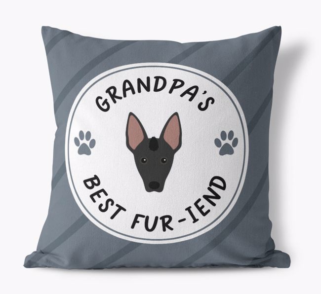 Grandpa's Best Fur-iend: Personalized {breedFullName} Cushion