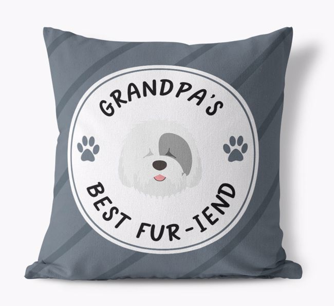 Grandpa's Best Fur-iend: Personalized {breedFullName} Cushion