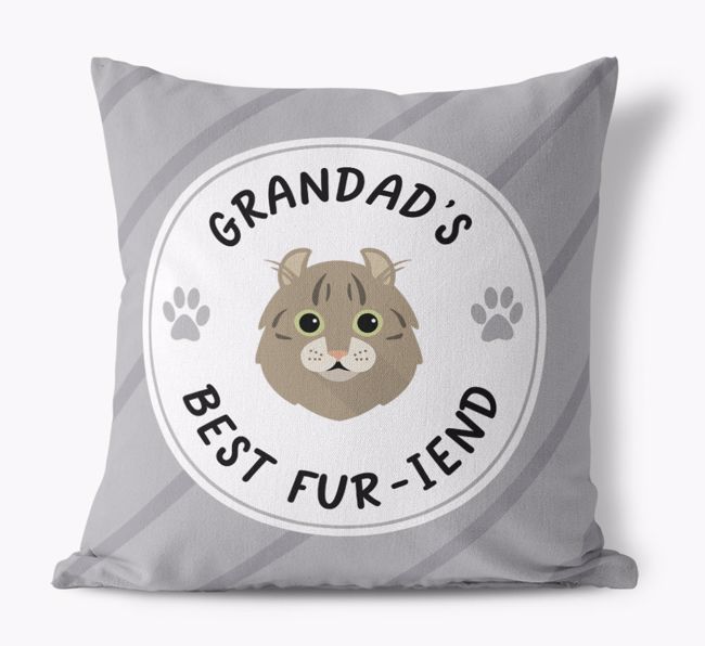 Grandad's Best Fur-iend: Personalised {breedCommonName} Cushion