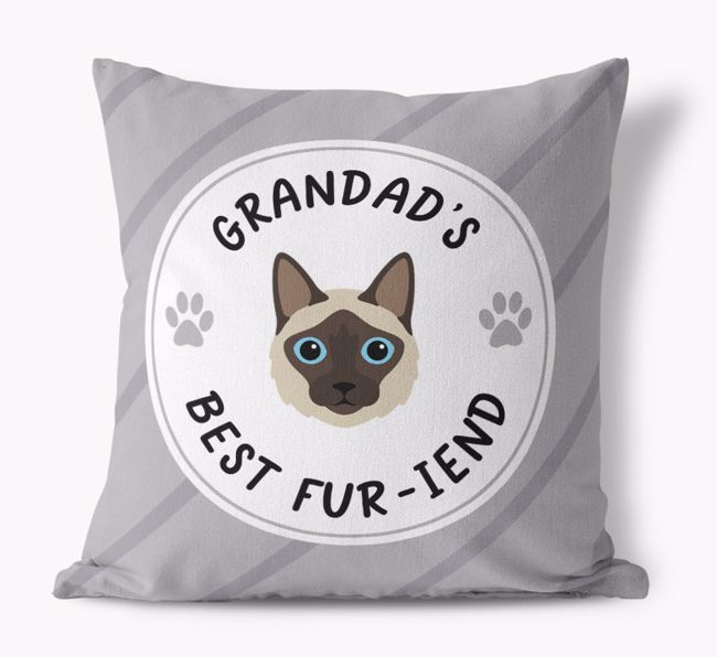 Grandad's Best Fur-iend: Personalised {breedCommonName} Cushion