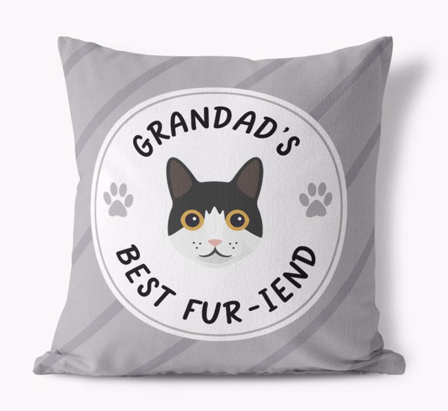 Grandad's Best Fur-iend: Personalised {breedCommonName} Cushion
