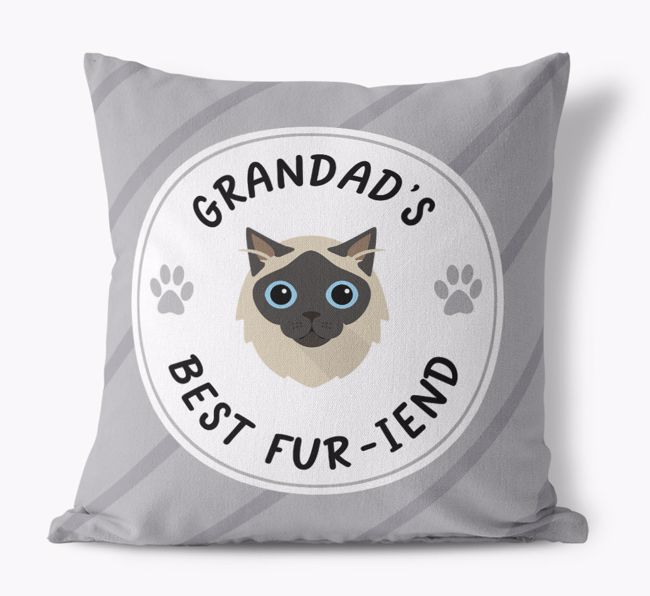 Grandad's Best Fur-iend: Personalised {breedCommonName} Cushion