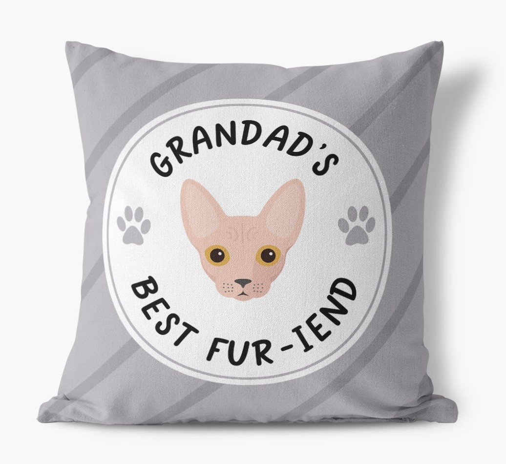 Grandad's Best Fur-iend: Personalised {breedFullName} Cushion