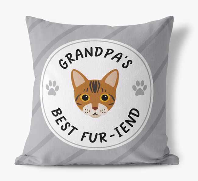 Grandpa's Best Fur-iend: Personalized {breedFullName} Pillow