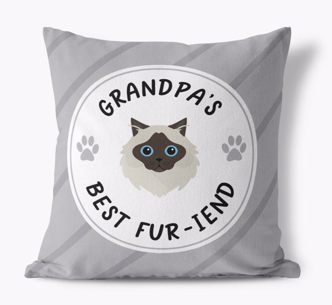 Grandpa's Best Fur-iend: Personalized {breedFullName} Pillow