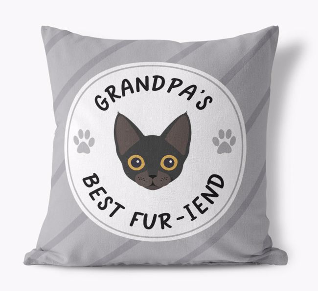 Grandpa's Best Fur-iend: Personalized {breedFullName} Pillow