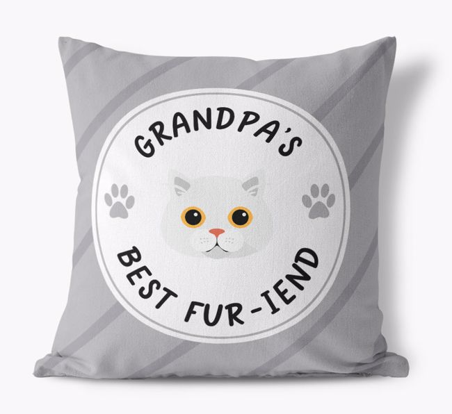 Grandpa's Best Fur-iend: Personalized {breedFullName} Pillow