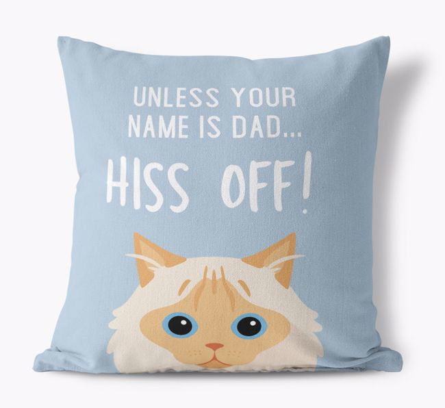 Hiss Off: Personalised {breedCommonName} Cushion