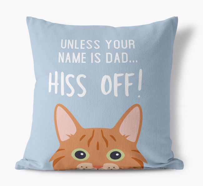 Hiss Off: Personalised {breedCommonName} Cushion