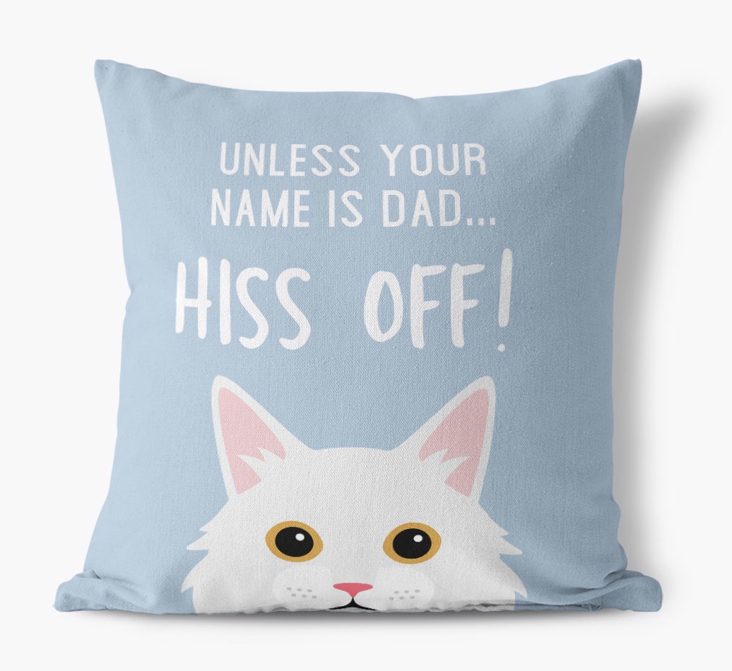 Hiss Off: Personalized {breedFullName} Pillow - front view