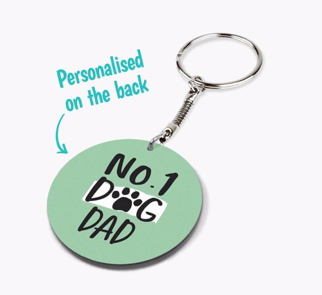 No.1 Dog Dad: Personalised {breedFullName} Keyring