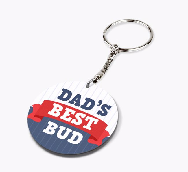 Dad's Best Bud: Personalized {breedFullName} Keyring