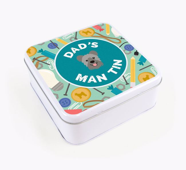 Dad's Man Tin: Personalised {breedFullName} Treat Tin