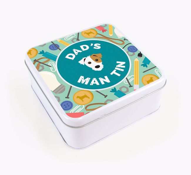 Dad's Man Tin: Personalised {breedFullName} Treat Tin