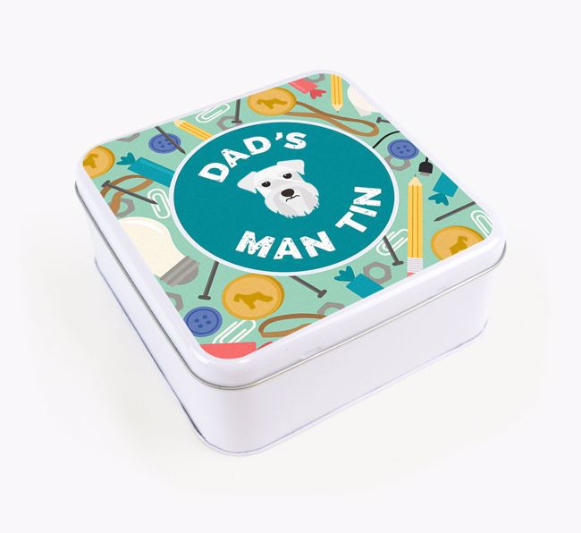 Dad's Man Tin: Personalised {breedFullName} Treat Tin