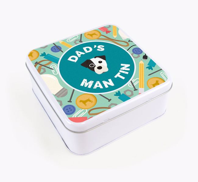 Dad's Man Tin: Personalised {breedFullName} Treat Tin