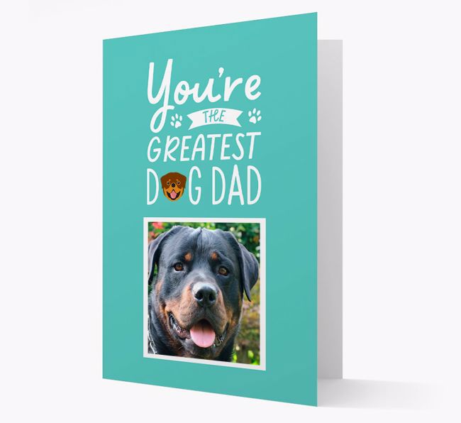 Greatest Dog Dad: Personalised {breedFullName} Photo Upload Card