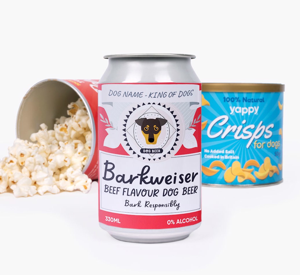 'Barkweiser' - Personalised {breedFullName} Beer Bundle