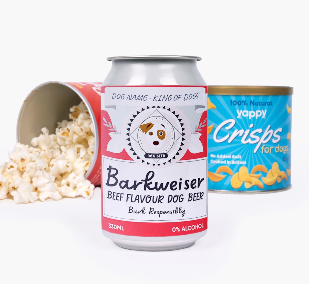 'Barkweiser' - Personalised {breedFullName} Beer Bundle