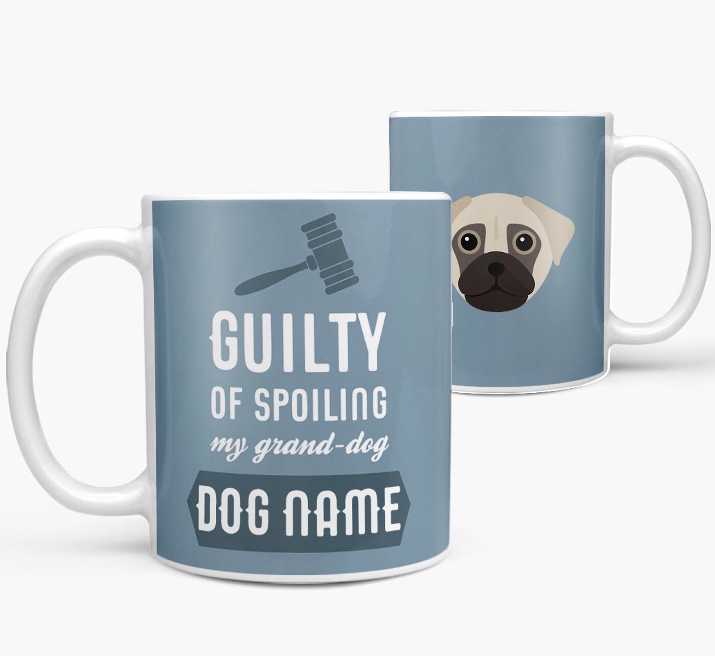 Guilty Grandpa: Personalized {breedCommonName} Mug - both sides
