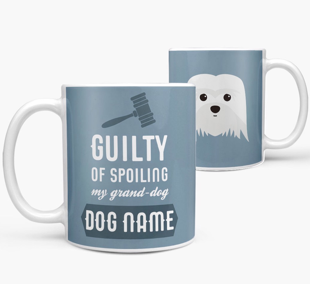 Guilty Grandpa: Personalized {breedCommonName} Mug - both sides
