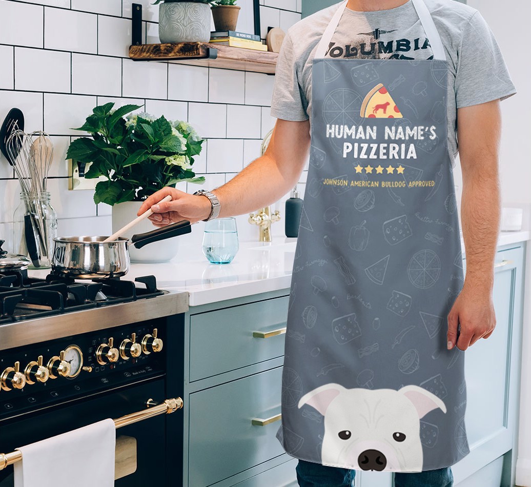 Pizzeria: Personalized {breedFullName} Adult Apron