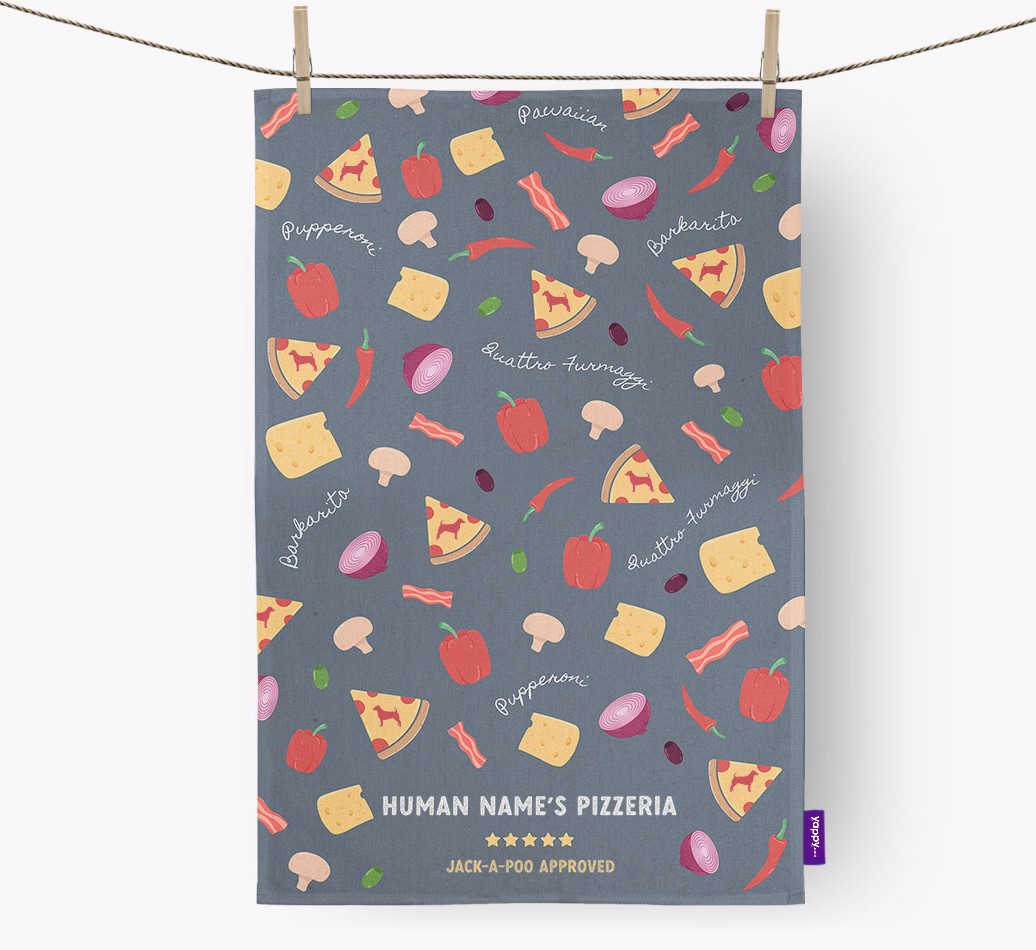 Pizzeria: Personalised {breedFullName} Tea Towel 