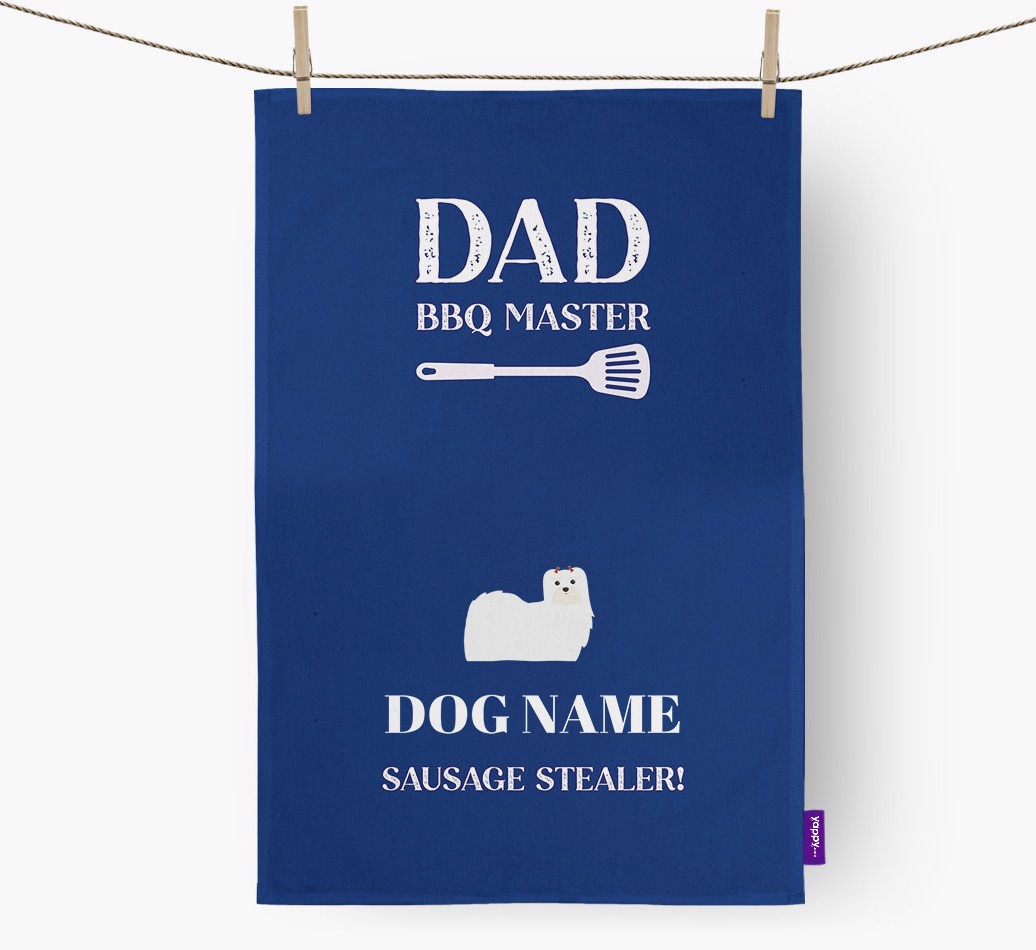 BBQ Master: Personalised {breedFullName} Tea Towel