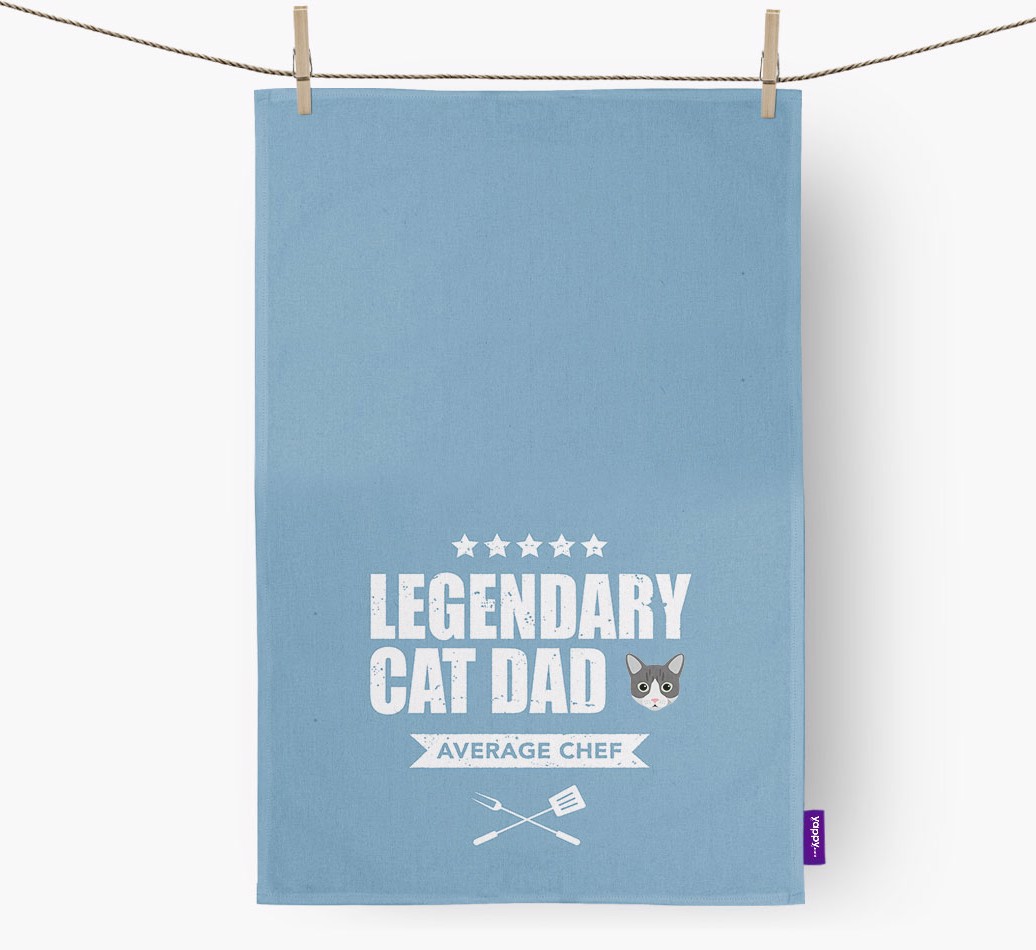 Legendary Cat Dad: Personalized {breedFullName} Dish Towel 