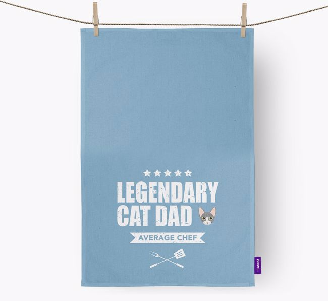 Legendary Cat Dad: Personalized {breedCommonName} Dish Towel 