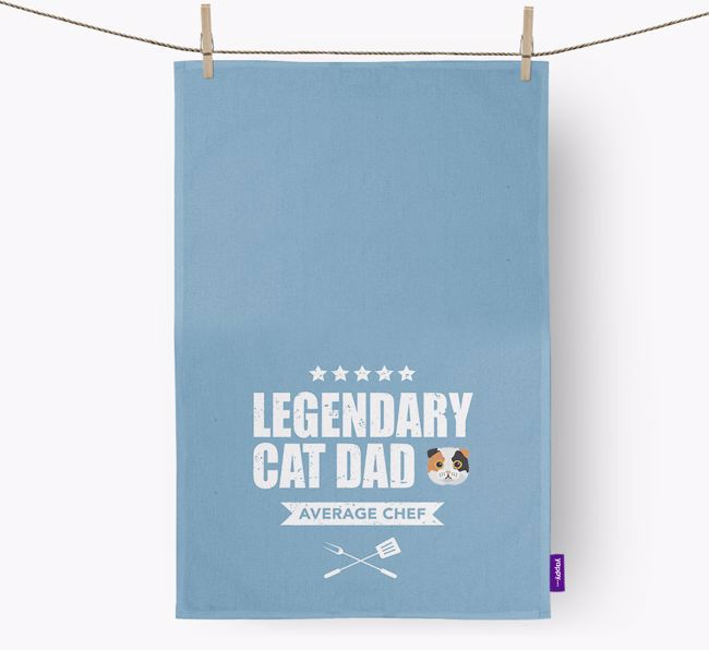 Legendary Cat Dad: Personalised {breedCommonName} Tea Towel 